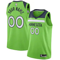 Customized Jordan Minnesota Timberwolves Green Authentic Stitched NBA jersey.jpg