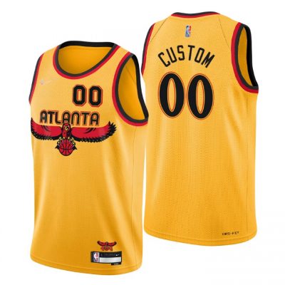 Customized Nike Atlanta Hawks 2021-22 City 75th Anniversary Authentic Stitched NBA jersey
