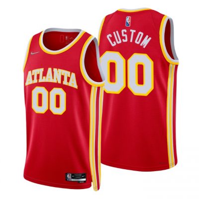 Customized Nike Atlanta Hawks Red 75th Anniversary Authentic Stitched NBA jersey