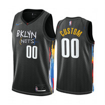 Customized Nike Brooklyn Nets Black 2020-21 City Authentic Stitched NBA jersey