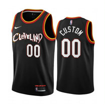 Customized Nike Cleveland Cavaliers Black 2020-21 City Authentic Stitched NBA jersey