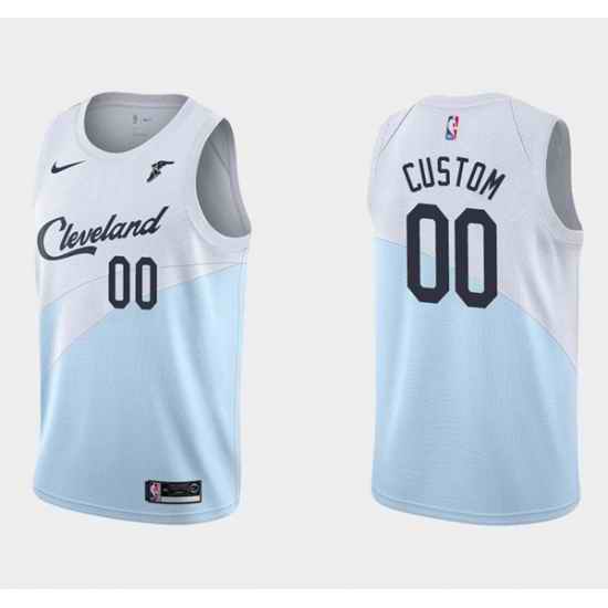 Customized Nike Cleveland Cavaliers White 75th Anniversary Authentic Stitched NBA jersey