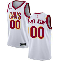 Customized Nike Cleveland Cavaliers White Authentic Stitched NBA jersey