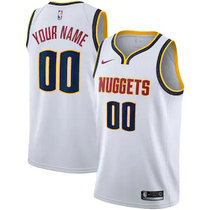Customized Nike Denver Nuggets White Authentic Stitched NBA jersey.jpg