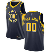 Customized Nike Indiana Pacers Navy Blue Authentic Stitched NBA jersey