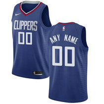 Customized Nike Los Angeles Clippers Blue Authentic Stitched NBA jersey