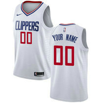 Customized Nike Los Angeles Clippers White Authentic Stitched NBA jersey