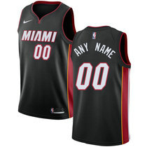 Customized Nike Miami Heat Black Authentic Stitched NBA jersey