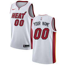 Customized Nike Miami Heat White Authentic Stitched NBA jersey