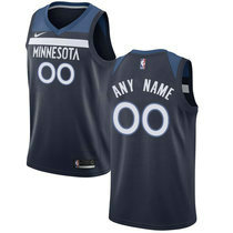 Customized Nike Minnesota Timberwolves Navy Blue Authentic Stitched NBA jersey