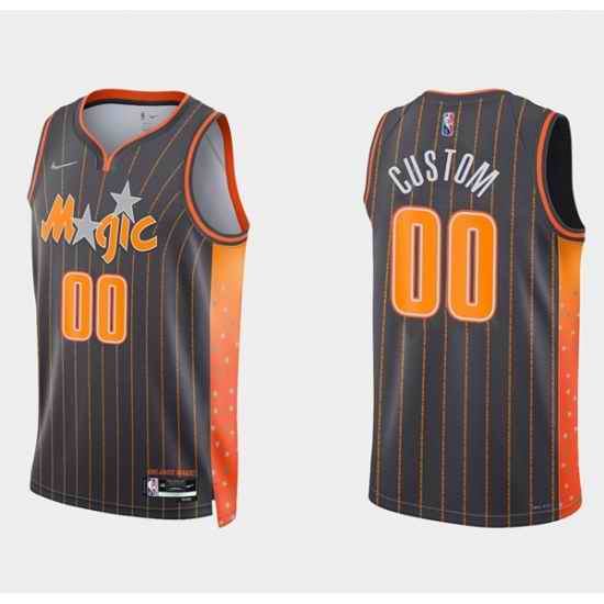 Customized Nike Orlando Magic Black City 75th Anniversary Authentic Stitched NBA jersey