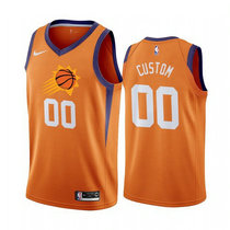 Customized Nike Phoenix Suns Orange Authentic NBA Basketball Jersey