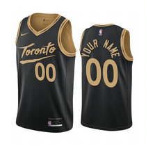 Customized Nike Toronto Raptors Black 2020-21 City Authentic Stitched NBA jersey