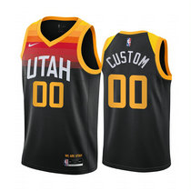 Customized Nike Utah Jazz Black 2020-21 City Authentic Stitched NBA jersey