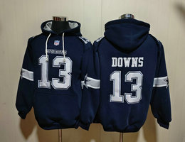 Dallas Cowboys #13 Caleb Downs Navy Blue NFL Stitched Hoodies