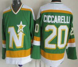 Dallas Stars #20 Dino Ciccarelli Green CCM Throwback Authentic Stitched NHL jersey