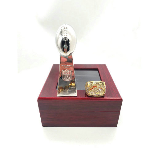 Denver Broncos 1997 NFL one ring + one trophy set