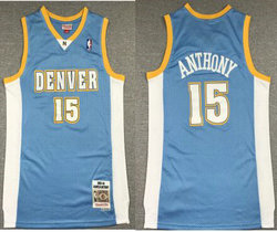 Denver Nuggets #15 Carmelo Anthony Blue 03-04 Hardwood Classics Authentic Stitched NBA jersey