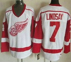 Detroit Red Wings #7 Ted Lindsay White CCM Throwback Stitched NHL Jersey