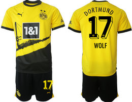 Dortmund 2023-24 #17 WOLF Home Soccer Club Jersey