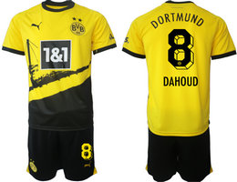 Dortmund 2023-24 #8 DHOUD Home Soccer Club Jersey