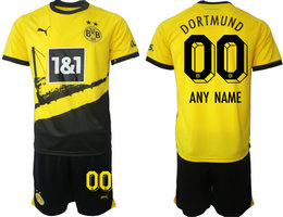 Dortmund 2023-24 any name Home Soccer Club Jersey