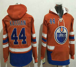 Edmonton Oilers #44 Zack Kassian Orange Authentic Stitched NHL Hoodies