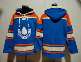 Edmonton Oilers Blank Blue NHL Stitched Hoodies