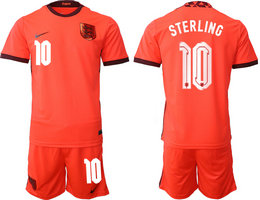 England #10 STERLING Away 2022 World Cup National Soccer Jersey