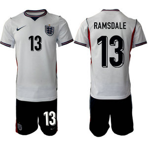 England #13 Ramsdale White home 2026 World Cup Soccer jersey