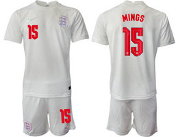 England #15 MINGS Home 2022 World Cup National Soccer Jersey