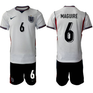 England #6 Maguire White home 2026 World Cup Soccer jersey