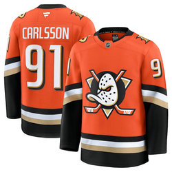 Fanatics Anaheim Ducks #91 Leo Carlsson Orange Authentic Stitched NHL Jersey