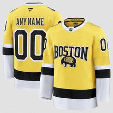 Fanatics Boston Bruins Custom Gold 2026 Stadium Series Authentic Stitched NHL Jersey