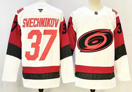 Fanatics Carolina Hurricanes #37 Andrei Svechnikov White Authentic Stitched NHL Jerseys