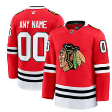 Fanatics Chicago Blackhawks Custom Red Authentic Stitched NHL Jersey