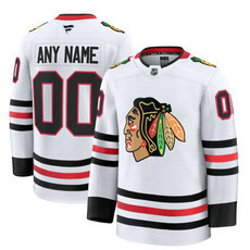 Fanatics Chicago Blackhawks Custom White Authentic Stitched NHL Jersey