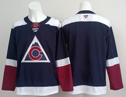 Fanatics Colorado Avalanche Blank Navy Blue Third Authentic Stitched NHL jersey