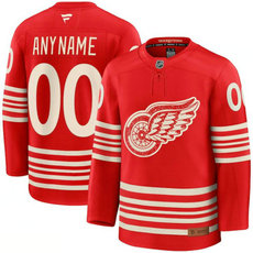 Fanatics Detroit Red Wings Custom Red Authentic Stitched NHL Jersey