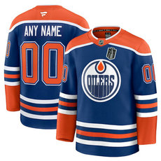 Fanatics Edmonton Oilers Custom Blue Authentic Stitched NHL Jersey