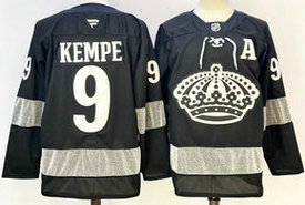 Fanatics Los Angeles Kings #9 Adrian Kempe Black Third Authentic Stitched NHL jersey