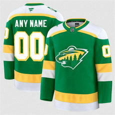 Fanatics Minnesota Wild Custom Blue Authentic Stitched NHL Jersey