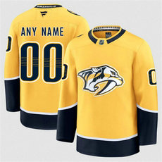 Fanatics Nashville Predators Custom Gold Authentic Stitched NHL Jersey