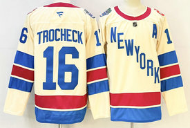 Fanatics New York Rangers #16 Vincent Trocheck Gream classic Stitched Jersey
