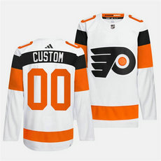 Fanatics Philadelphia Flyers Custom White Authentic Stitched NHL Jersey