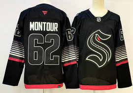 Fanatics Seattle Kraken #62 Brandon Montour Black New Authentic Stitched NHL Jersey