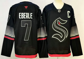 Fanatics Seattle Kraken #7 Jordan Eberle Black New Authentic Stitched NHL Jersey