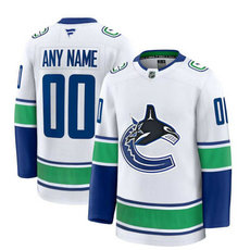 Fanatics Vancouver Canucks Custom White Authentic Stitched NHL Jersey