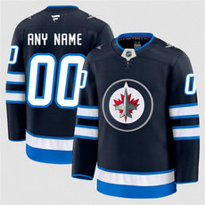 Fanatics Winnipeg Jets Custom Navy Authentic Stitched NHL Jersey