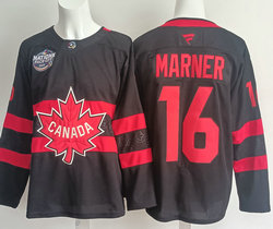 Fanatics Canada #16 Mitch Marner Black 4 Nations Face-Off 2025 Pro Patch Stitched Jersey